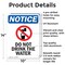 Signmission Do Not Drink The Water, 10 in W x Rectangle, Aluminum OS-2PACK-NS-A-1014-V-11151 - alternate 3